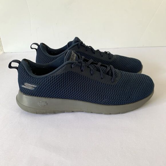 Skechers Shoes Go Walk Max Effort Men 10 Navy Lace-up Mesh Athletic Sneakers - Picture 3 of 11